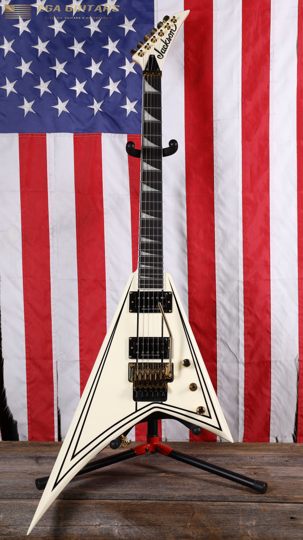 Jackson Pro Series RR3 Rhoads - Ivory with Black Pinstripes