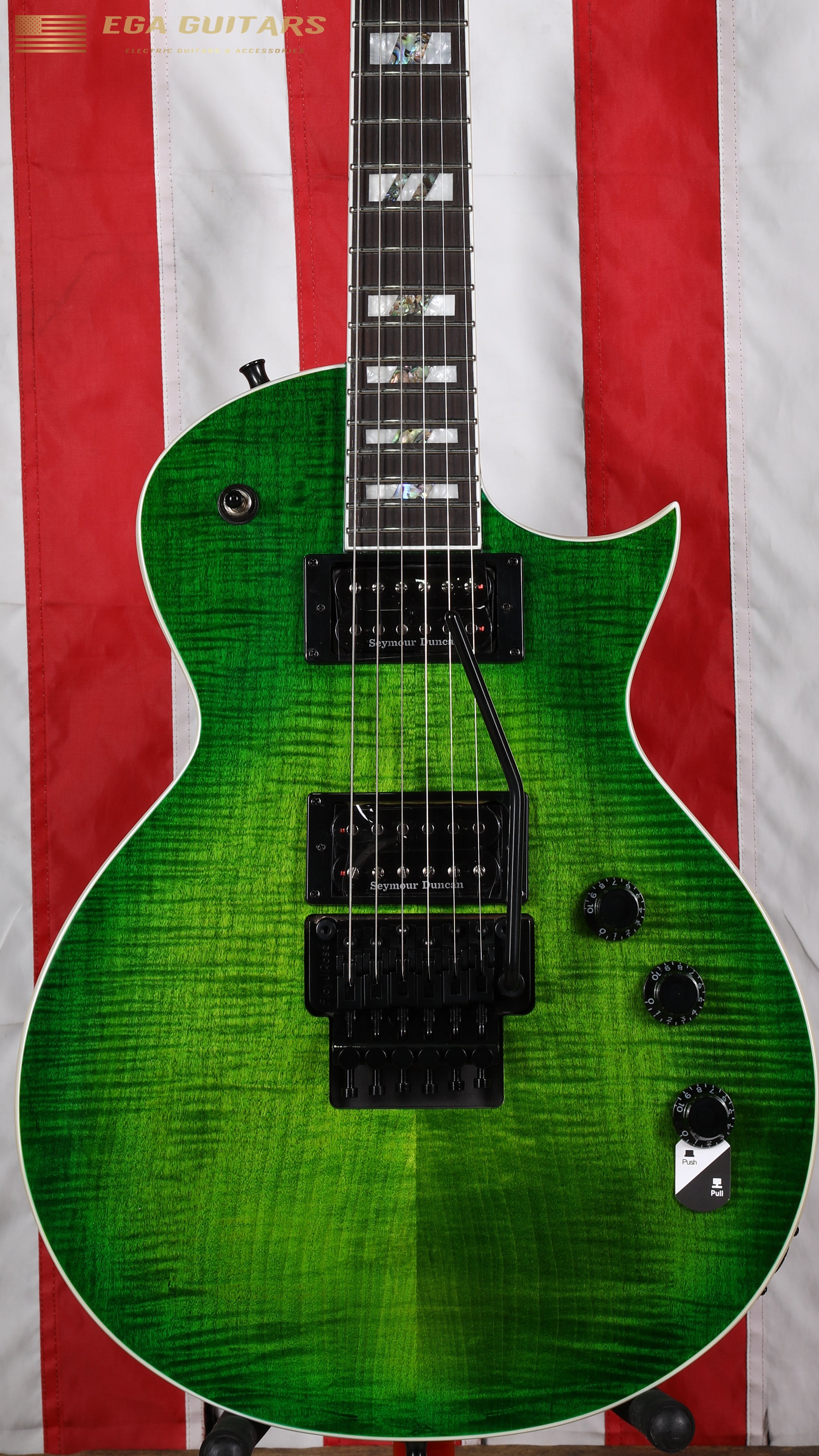 ESP LTD AS-1 FR Alex Skolnick Signature - Lime Burst – EGA Guitars