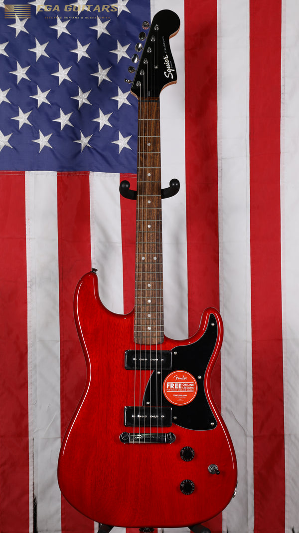 Squier Paranormal Strat-O-Sonic - Crimson Red Transparent