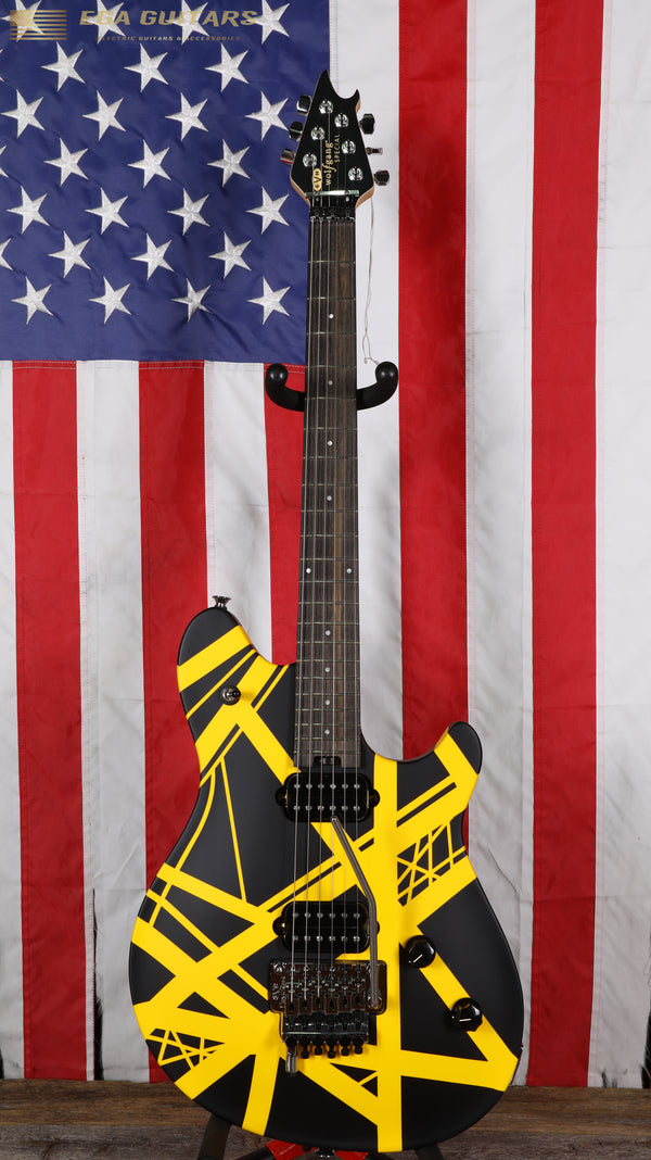 EVH Wolfgang Special Striped with Ebony Fretboard - Satin Black/Yellow Stripes