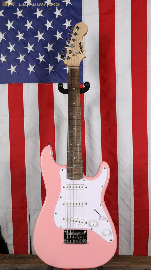 Squier Mini Stratocaster V2 with Laurel Fretboard - Shell Pink