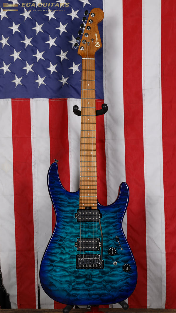 Charvel Pro-Mod DK24 HH 2PT CM QM - Chlorine Burst
