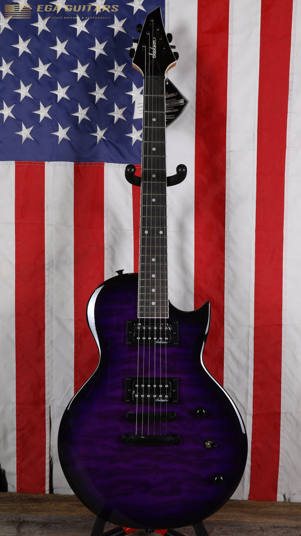 Jackson JS Series JS22Q SC Monarkh with Amaranth Fretboard - Transparent Purple Burst