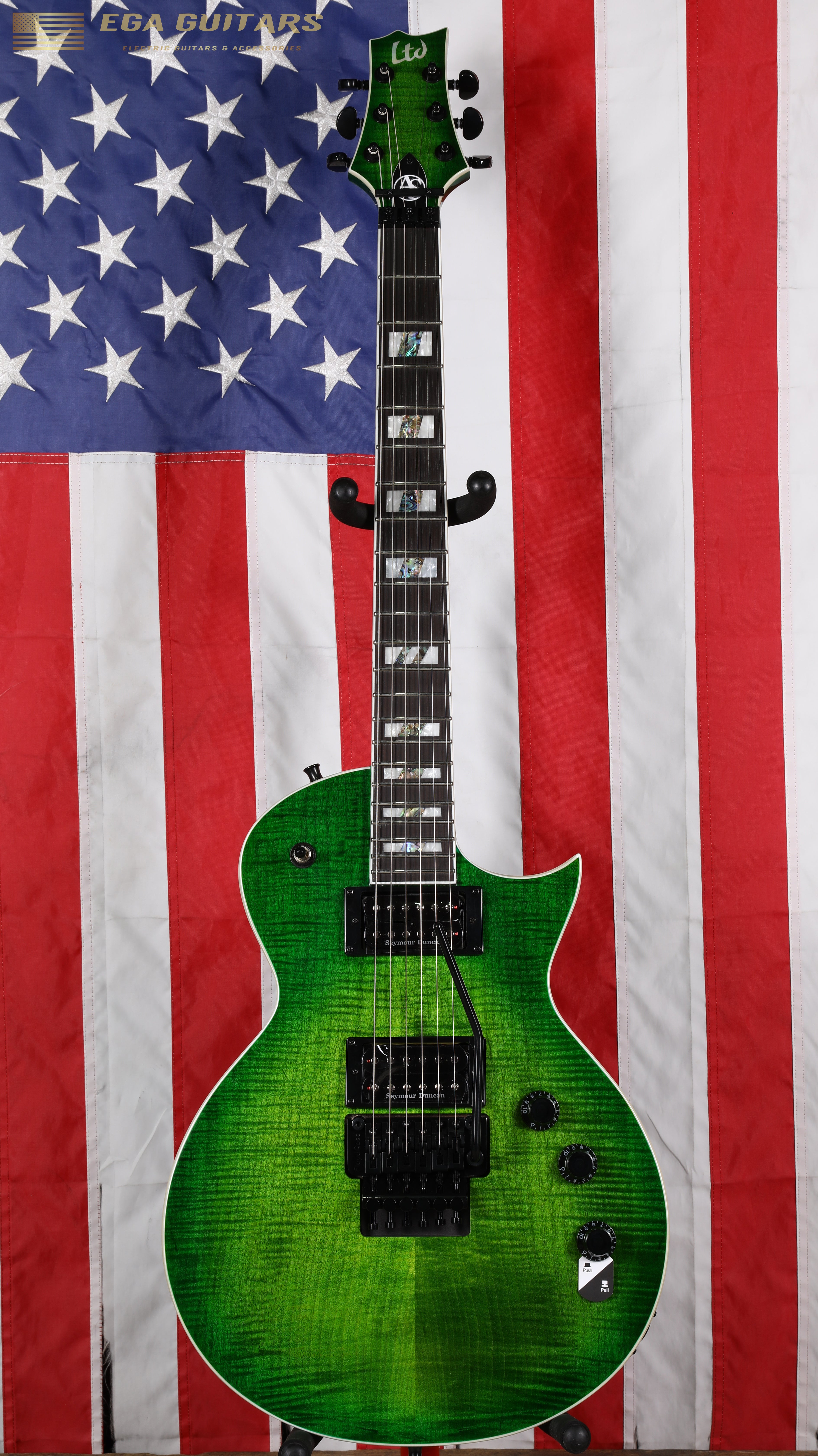 ESP LTD AS-1 FR Alex Skolnick Signature - Lime Burst – EGA Guitars