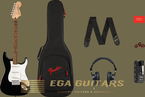 Squier Affinity Stratocaster Pack with Mustang Micro Amp - Black