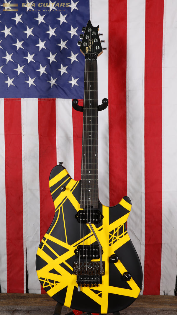 EVH Wolfgang Special Striped with Ebony Fretboard - Satin Black/Yellow Stripes