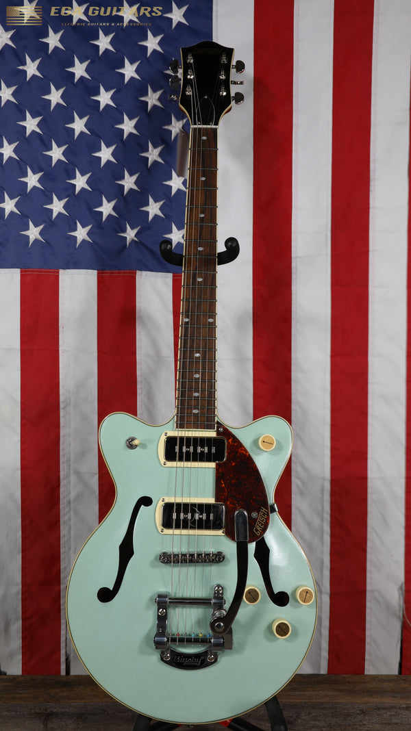 Gretsch G2655T-P90 Streamliner Center Block Double Cutaway with Bigsby - Two Tone Mint Metallic/Vintage Mahogany Stain