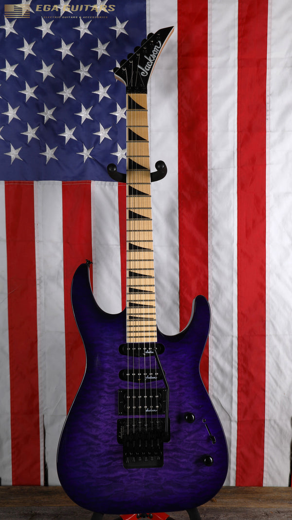 Jackson JS Series JS34Q DKA-M Dinky Archtop with Maple Fretboard - Transparent Purple
