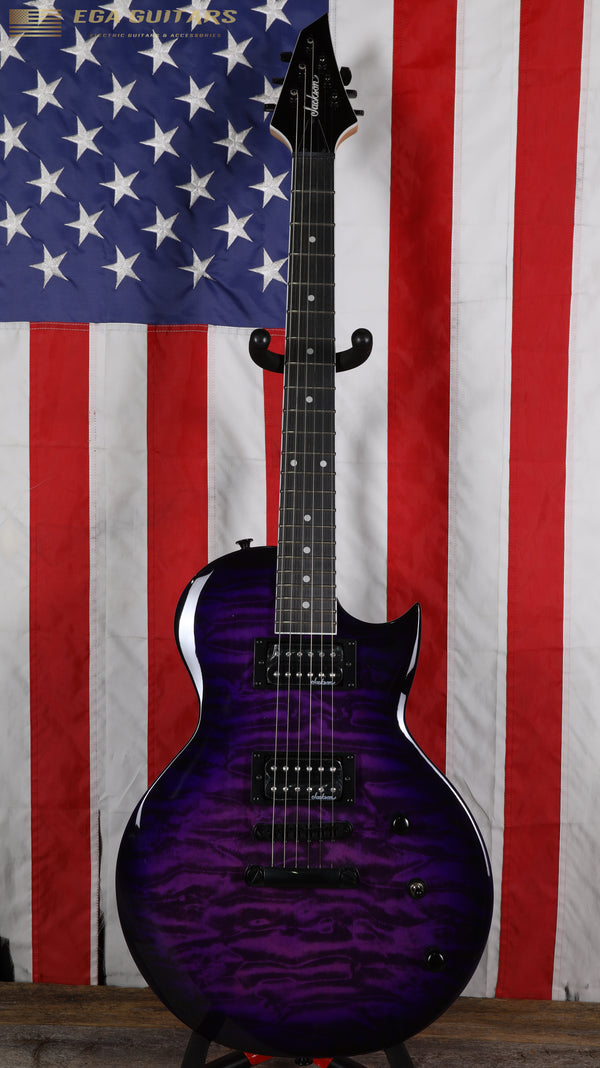 Jackson JS Series JS22Q SC Monarkh with Amaranth Fretboard - Transparent Purple Burst