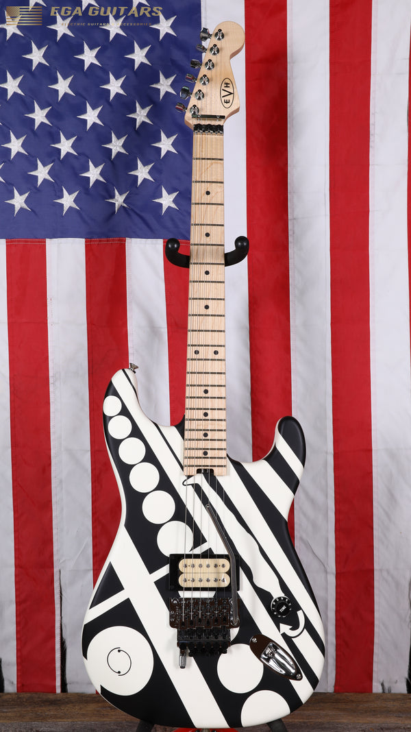 EVH Striped Series "Circles/See Ya" - Satin Black/White