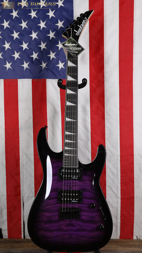 Jackson JS Series JS32Q DKA HT Dinky Archtop with Amaranth Fretboard - Transparent Purple Burst