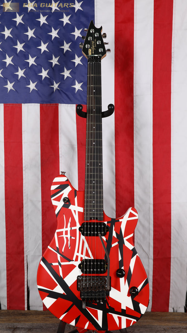 EVH Wolfgang Special Striped with Ebony Fretboard - Satin Red/Black/White Stripes