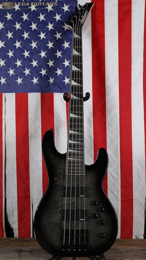 Jackson JS Series JS3VQ 5-String Concert Bass with Amaranth Fretboard - Transparent Black Burst