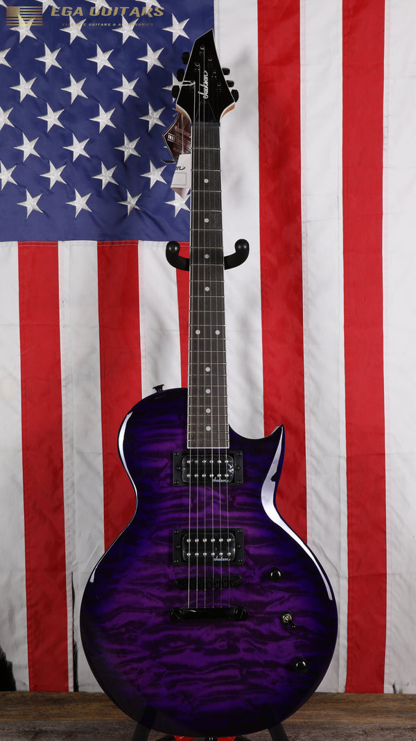 Jackson JS Series JS22Q SC Monarkh with Amaranth Fretboard - Transparent Purple Burst
