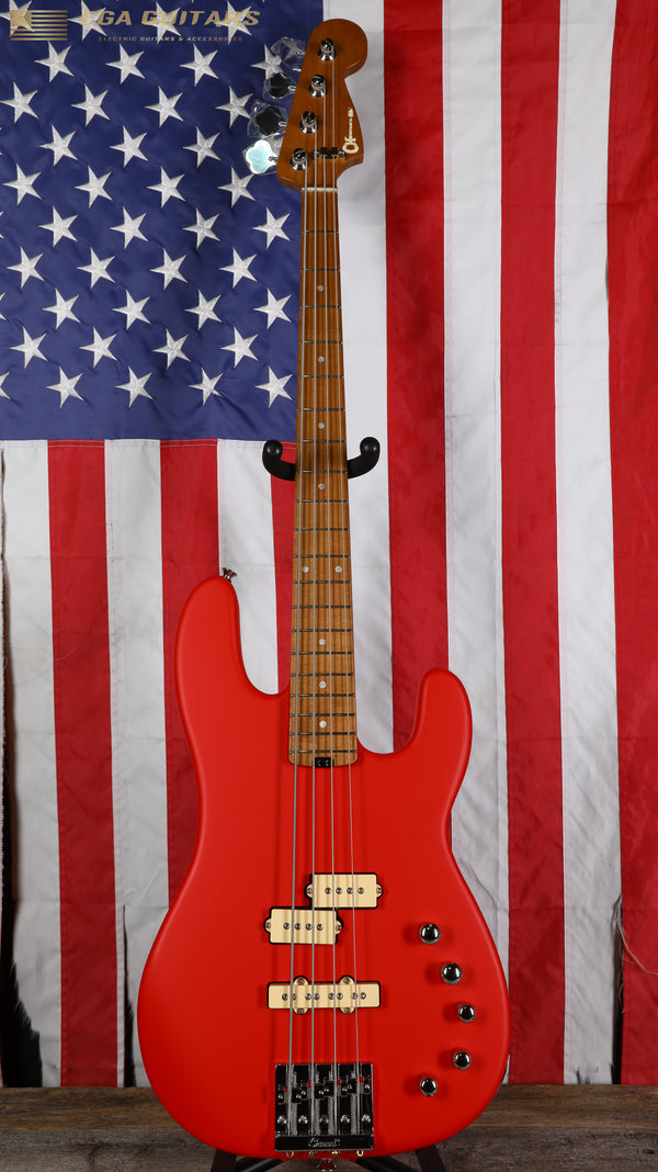 Charvel Pro-Mod San Dimas Bass PJ IV MAH - Satin Ferrari Red