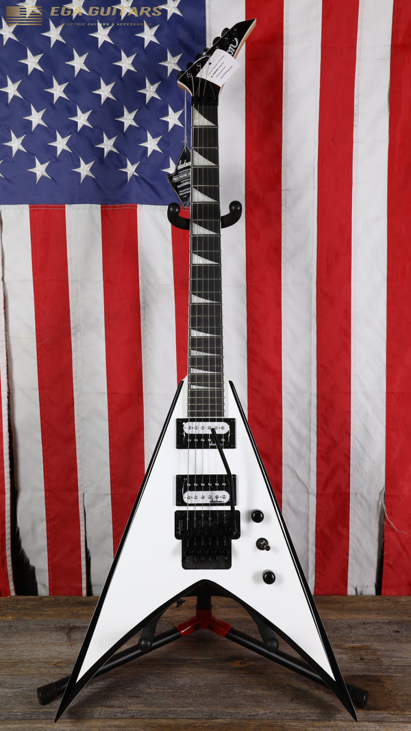 Jackson JS Series JS32 King V with Amaranth Fretboard - White with Black Bevels