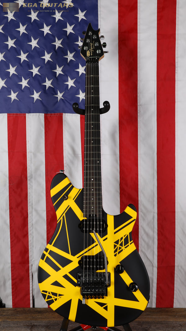 EVH Wolfgang Special Striped with Ebony Fretboard - Satin Black/Yellow Stripes