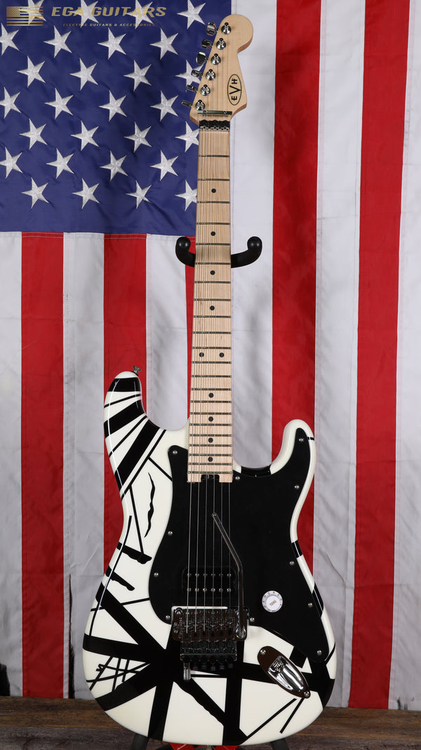 EVH Striped Series - White with Black Stripes