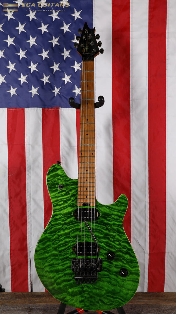 EVH Wolfgang WG Standard QM with Baked Maple Fretboard - Transparent Green